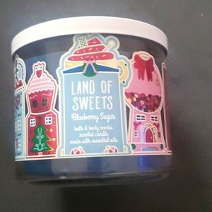 Bath and Body Works 3 Wick Candle 14.5 oz Blueberry Sugar New